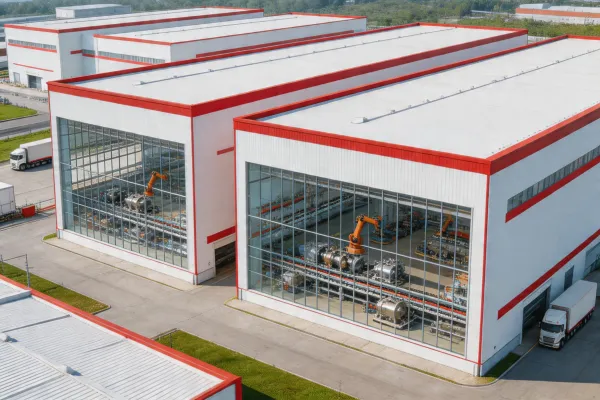 Epiroc manufacturing facility aerial view
